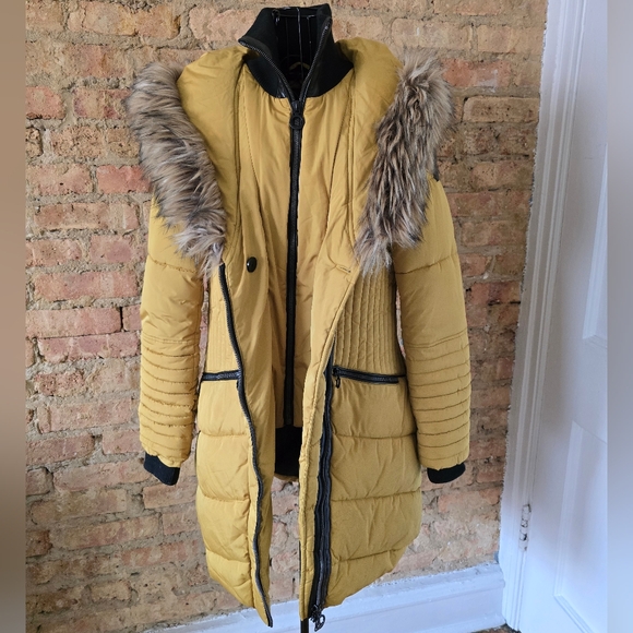 ☃️ Noize Gigi Mid Length Parka - Saffron Yellow - Picture 7 of 11